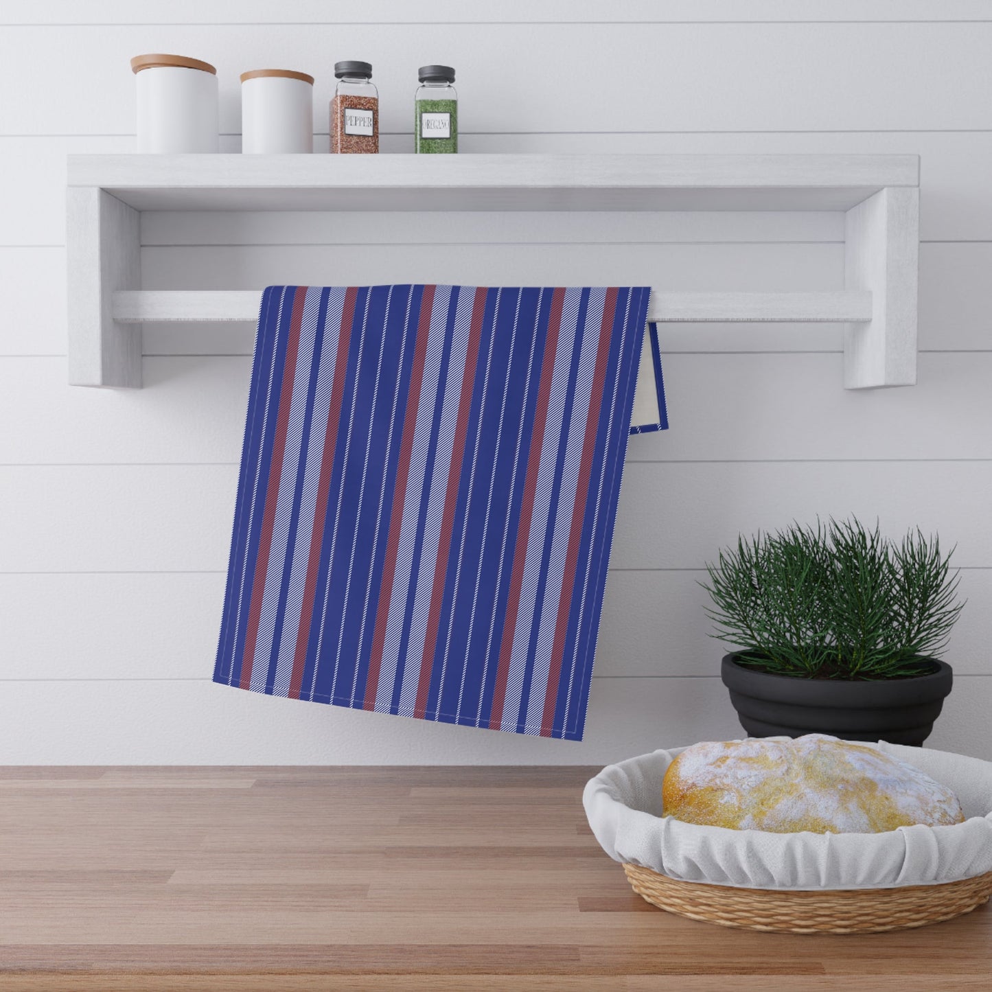 Tea Towels | Bright Blue & Orange | Stripe