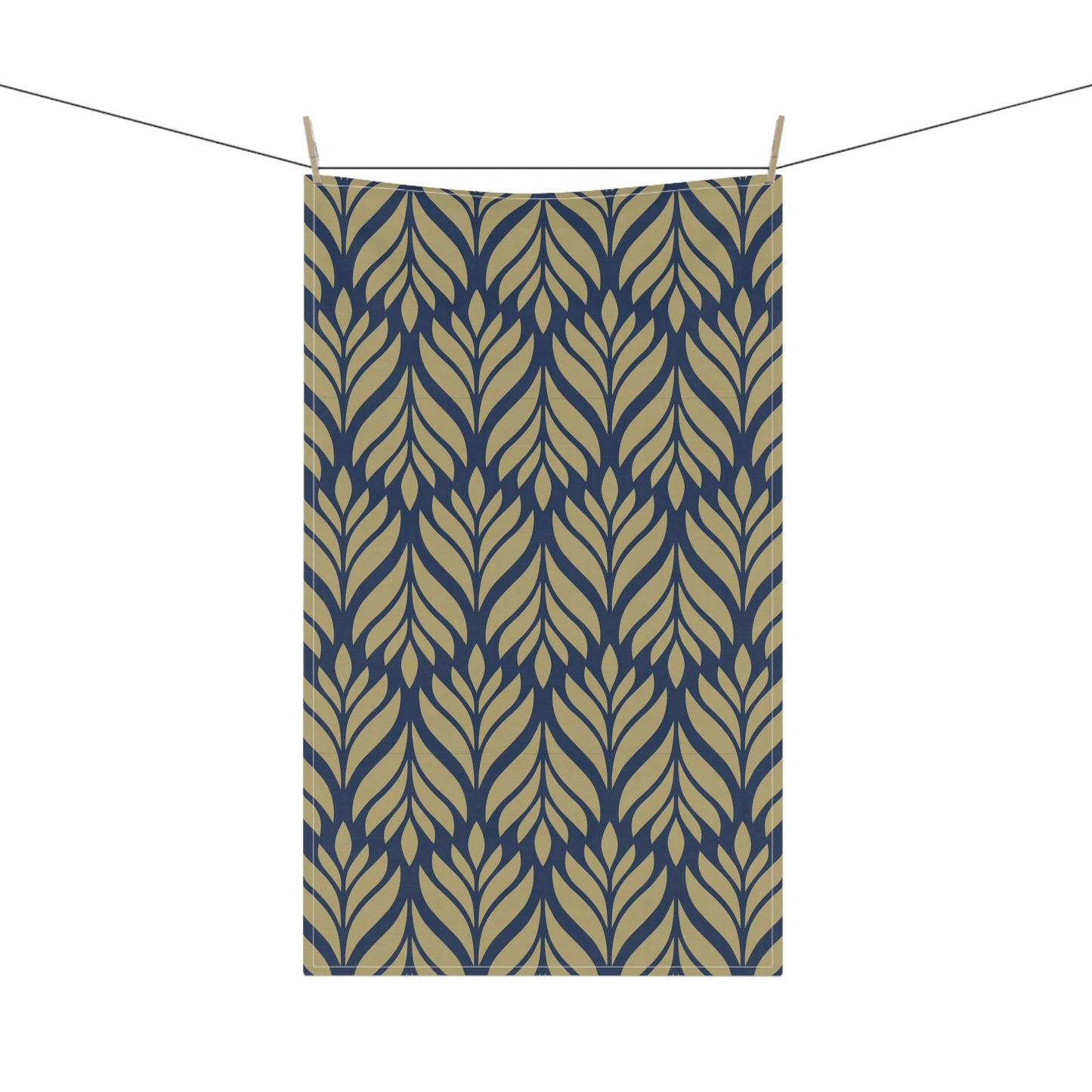 Tea Towel | Blue & Gold | Palm