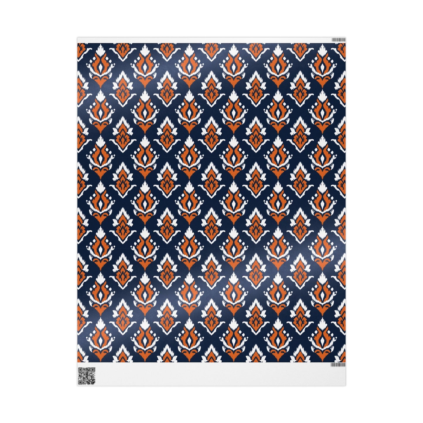 Gift Wrap | Orange & Blue | Ikat