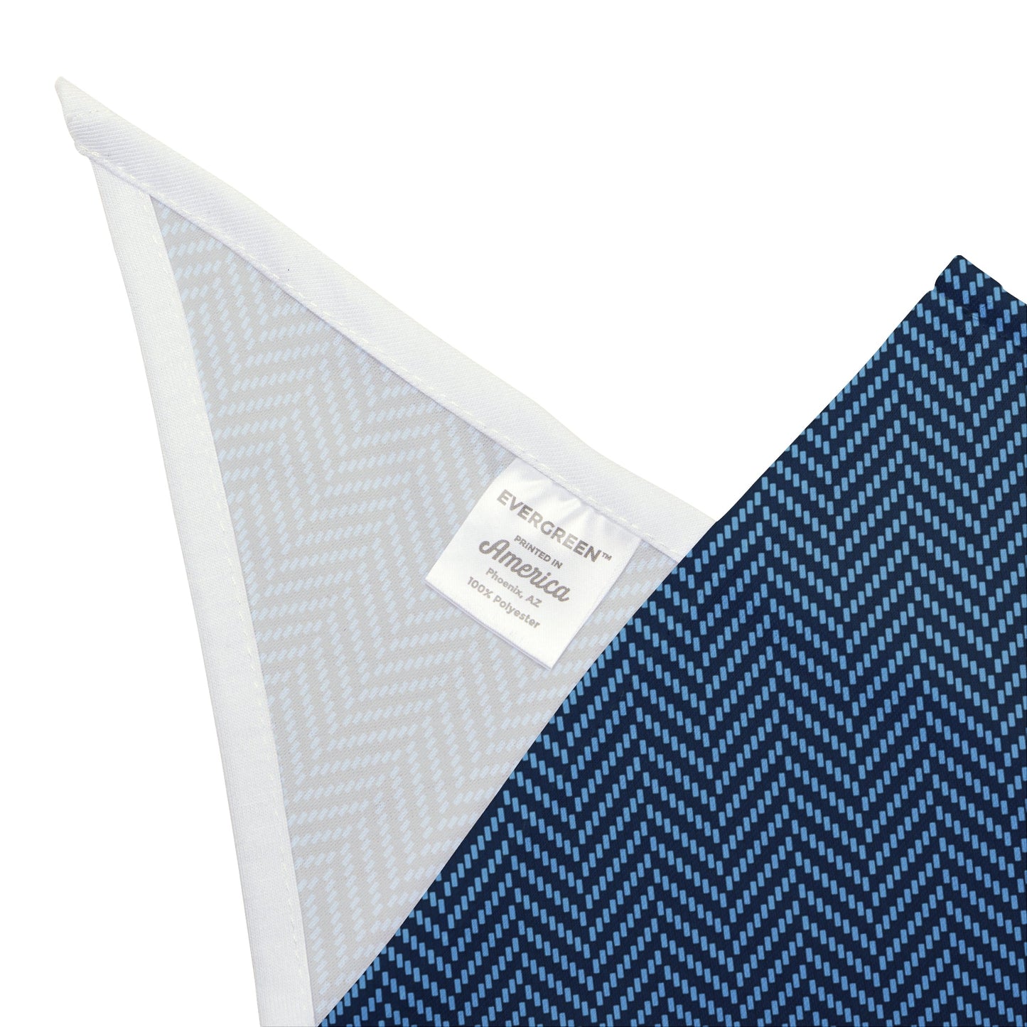 Pet Bandana | Light Blue & White | Herringbone