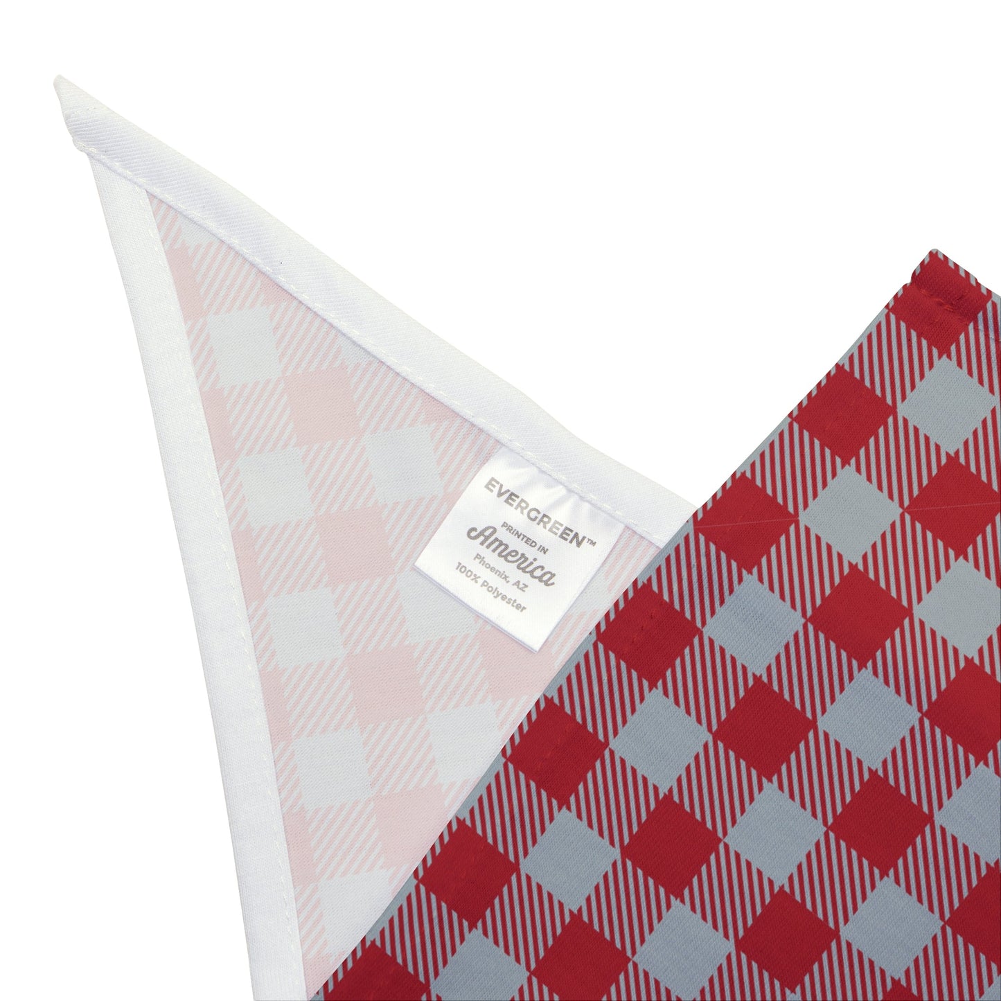 Pet Bandana | Red & Gray | Gingham