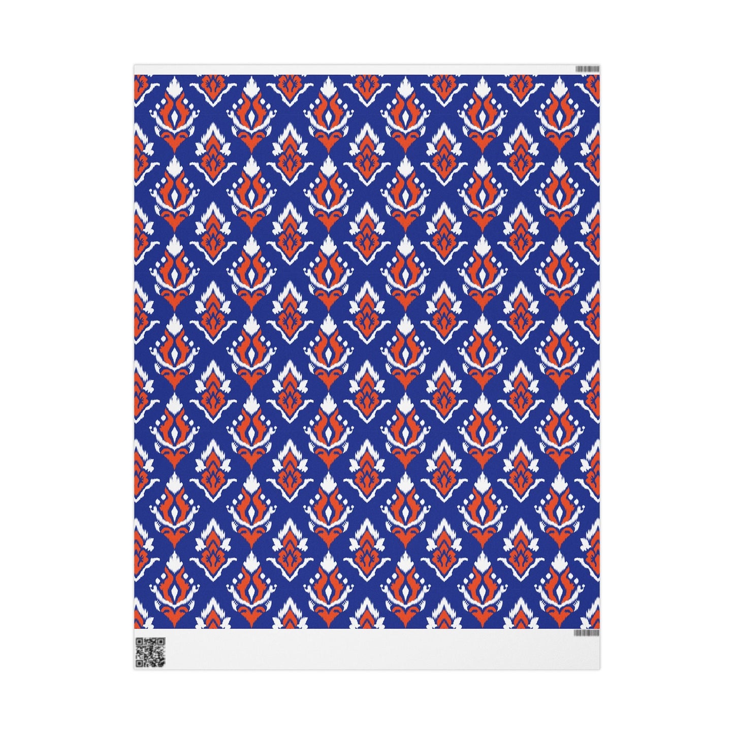 Gift Wrap | Bright Blue & Orange | Ikat
