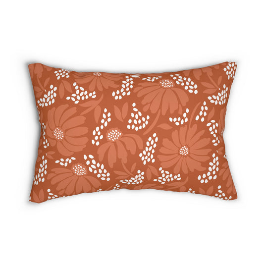 Pillow | Dark Orange & White | Bellis