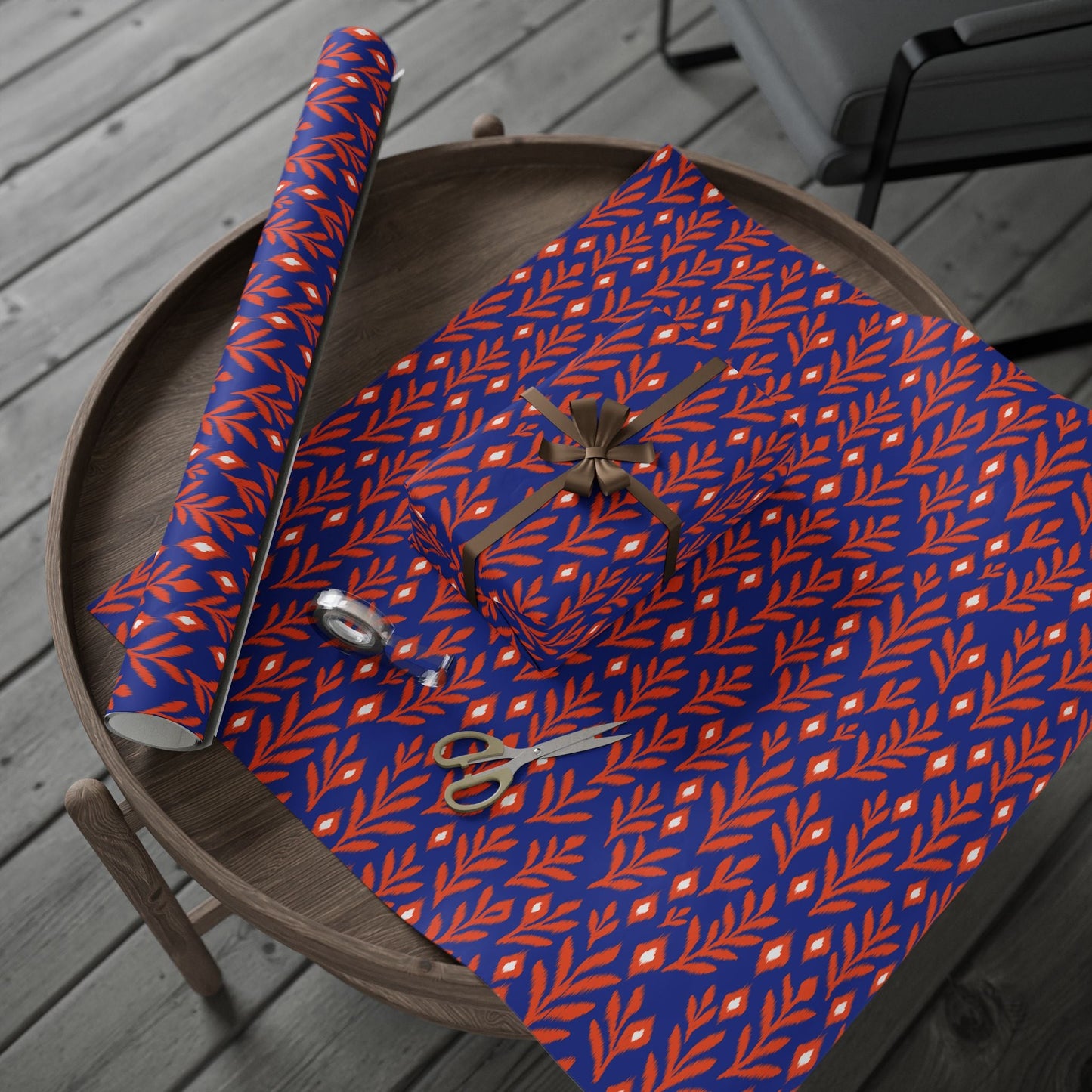 Gift Wrap | Bright Blue & Orange | Laurel