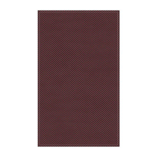Tea Towels | Red & Black | Herringbone