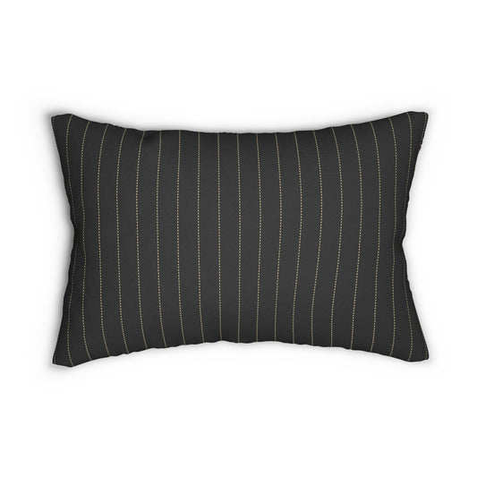 Pillow | Black & Gold | Pinstripe