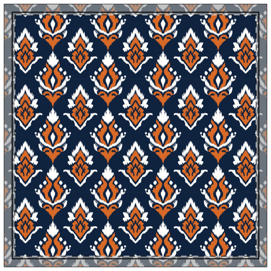 Napkins | Orange & Blue | Ikat