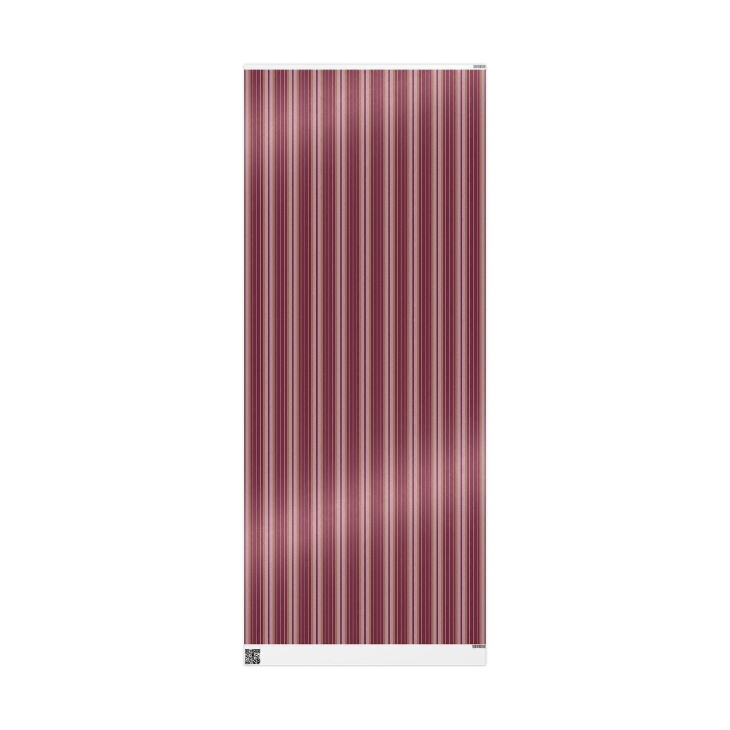 Gift Wrap | Maroon & Gold | Stripe