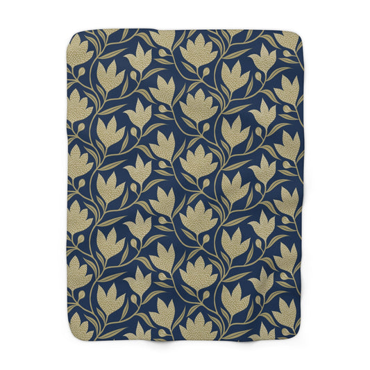 Sherpa Blanket | Blue & Gold | Magnolia