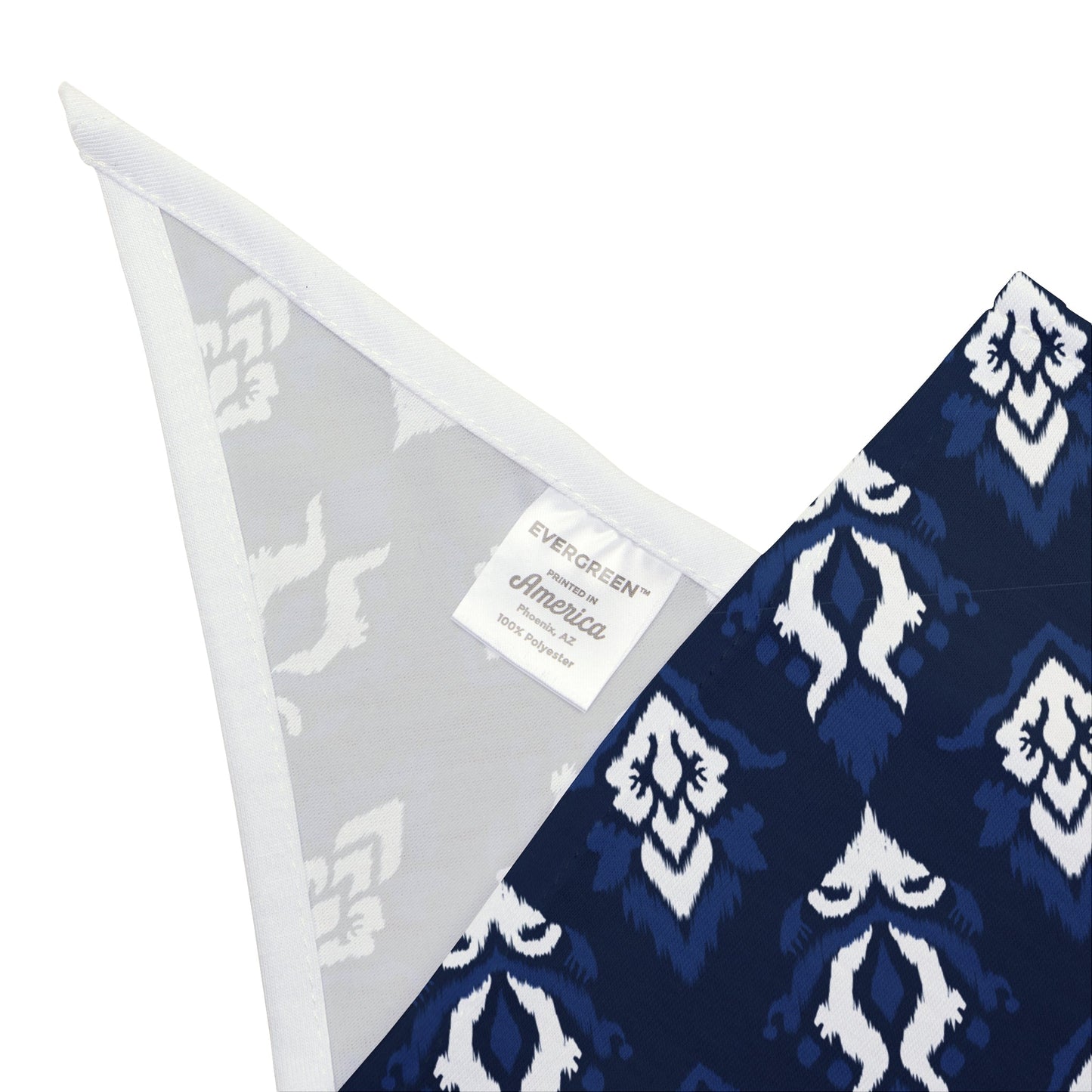 Pet Bandana | Navy & White | Ikat