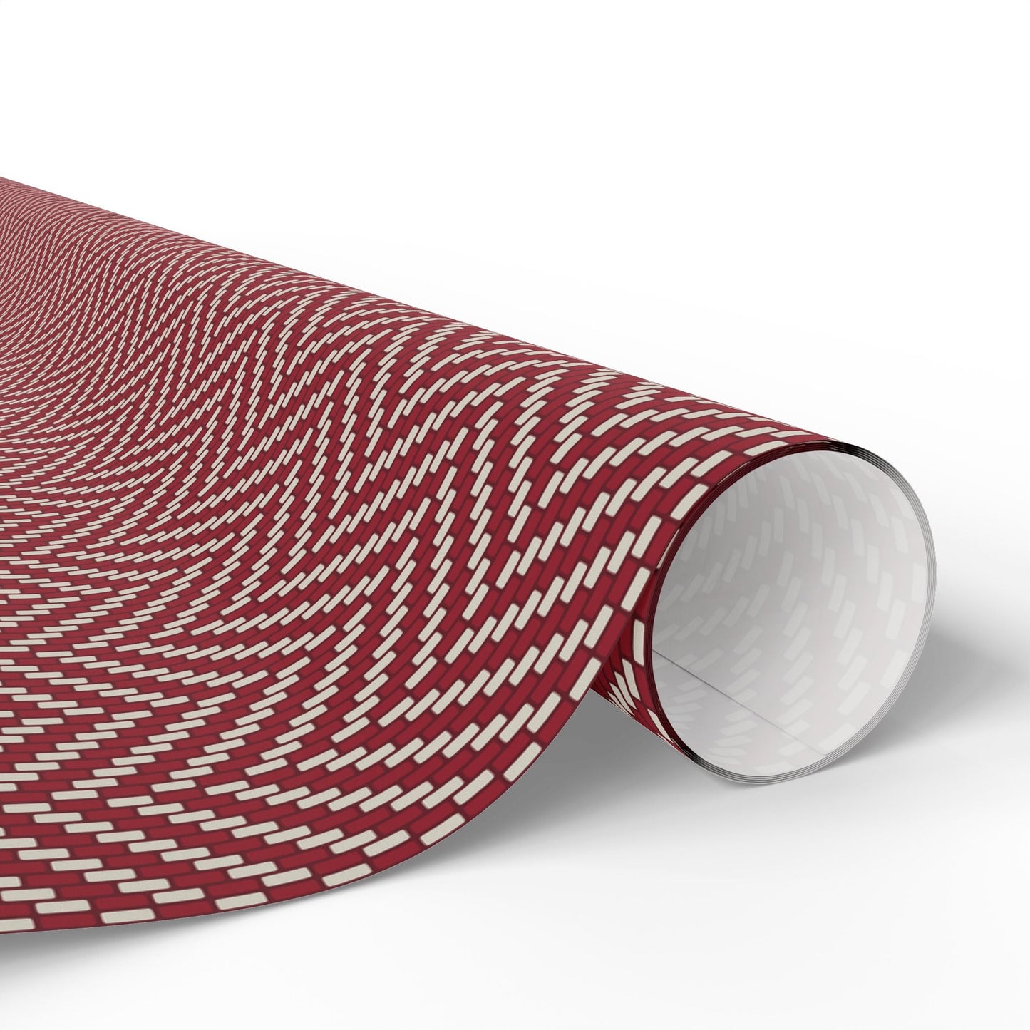 Gift Wrap | Maroon & White | Herringbone