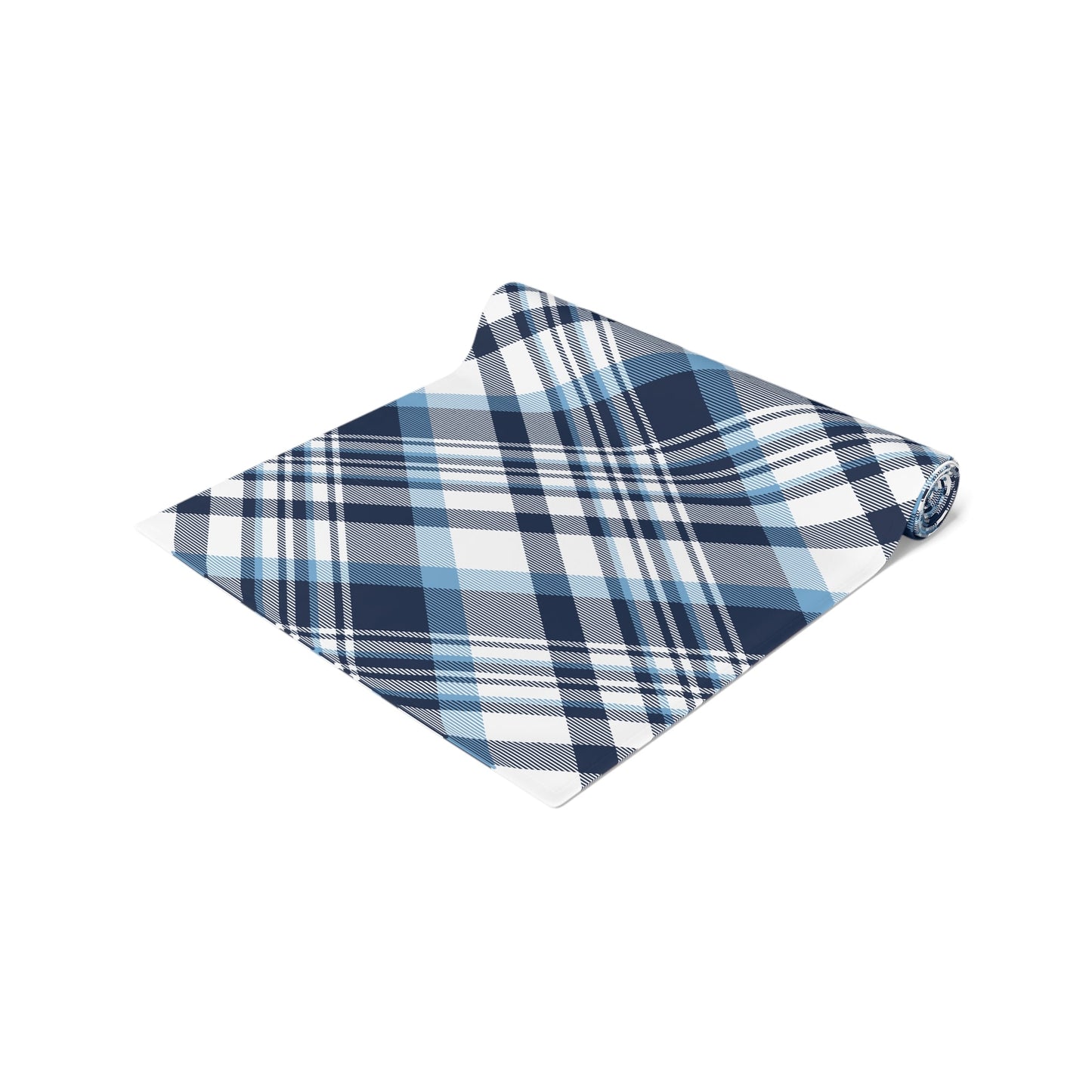 Table Runner | Light Blue & White | Tartan