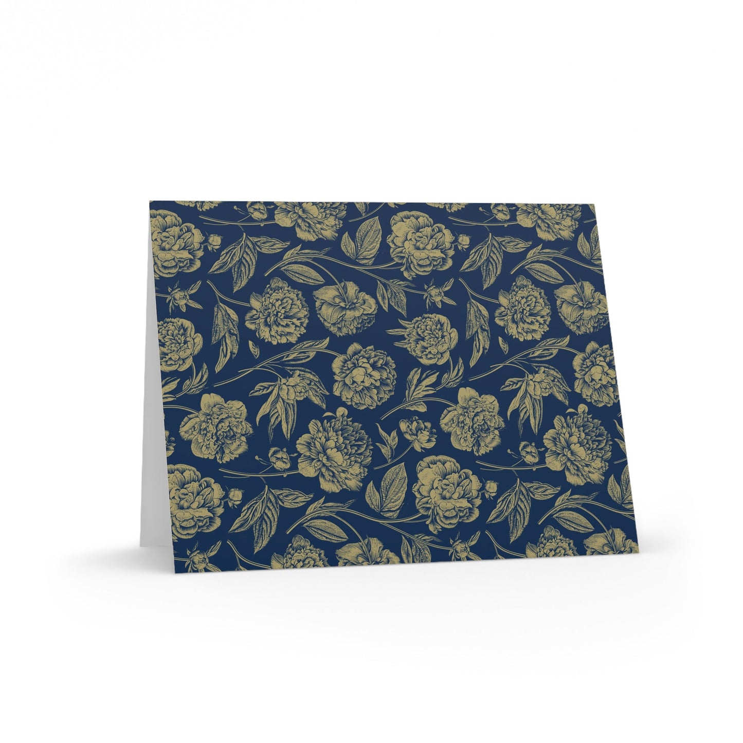 Notecards Set | Blue & Gold | Peony