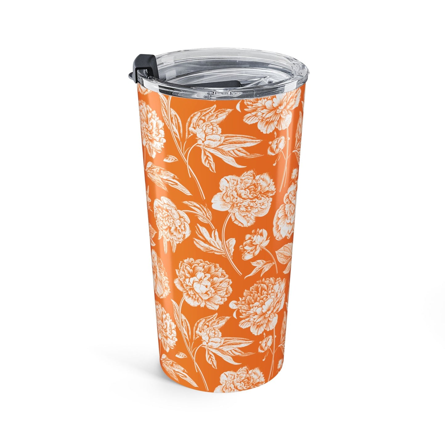 Tumbler | Orange & White | Peony