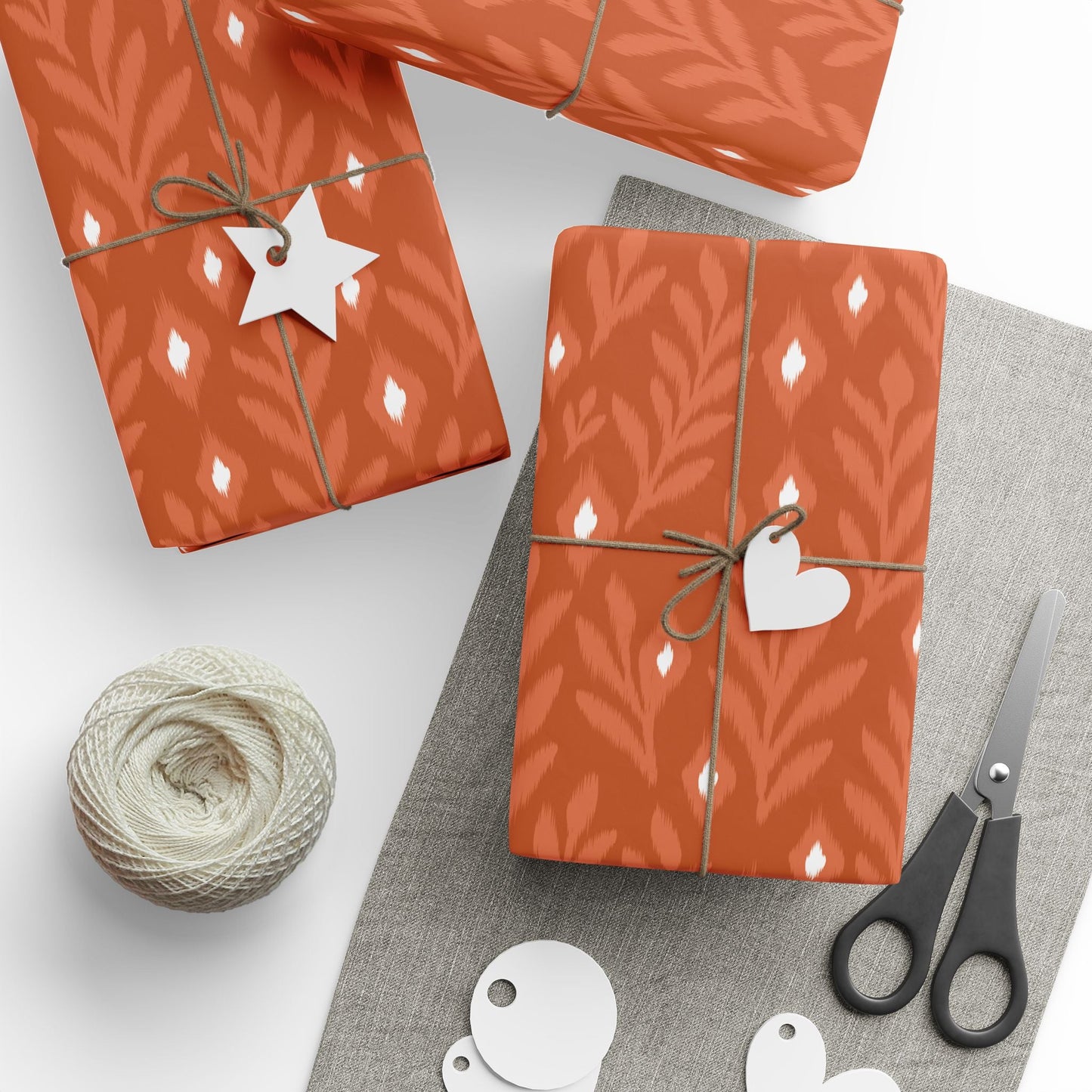 Gift Wrap | Dark Orange & White | Laurel
