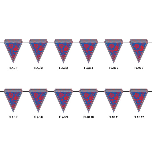 Flag Garland | Lawrence, Kansas | Peony