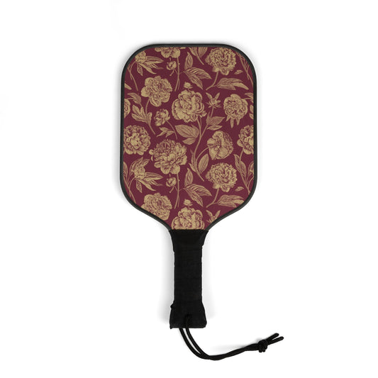 Pickleball Paddle Kit | Maroon & Gold | Peony