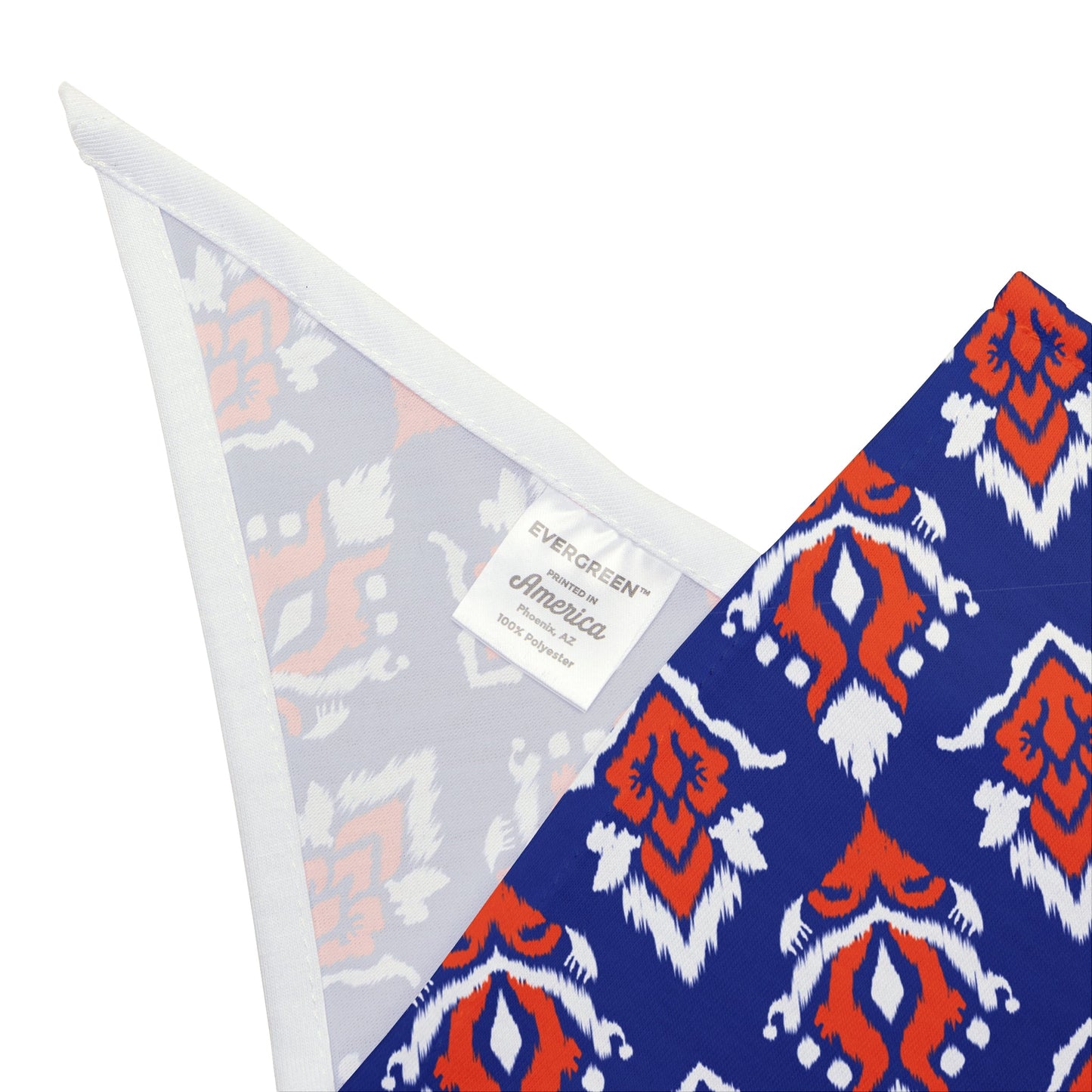 Pet Bandana | Bright Blue & Orange | Ikat