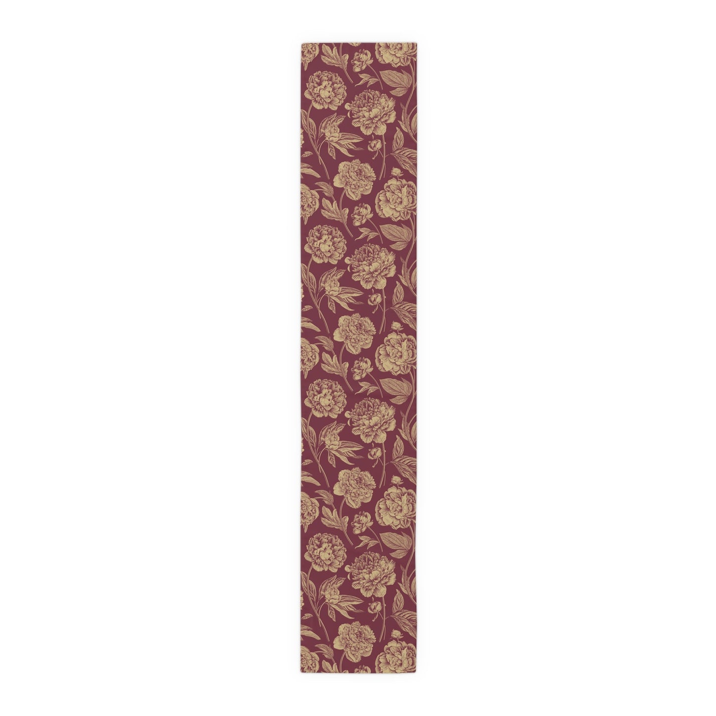 Table Runner | Maroon & Gold | Peony