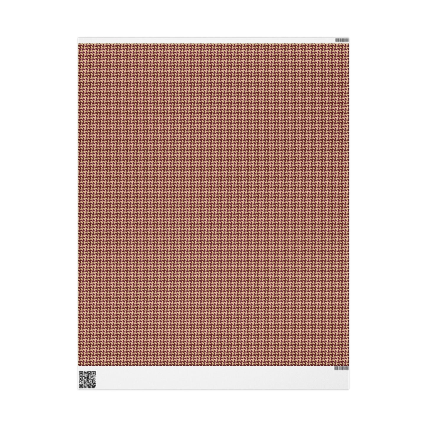 Gift Wrap | Maroon & Gold | Houndstooth