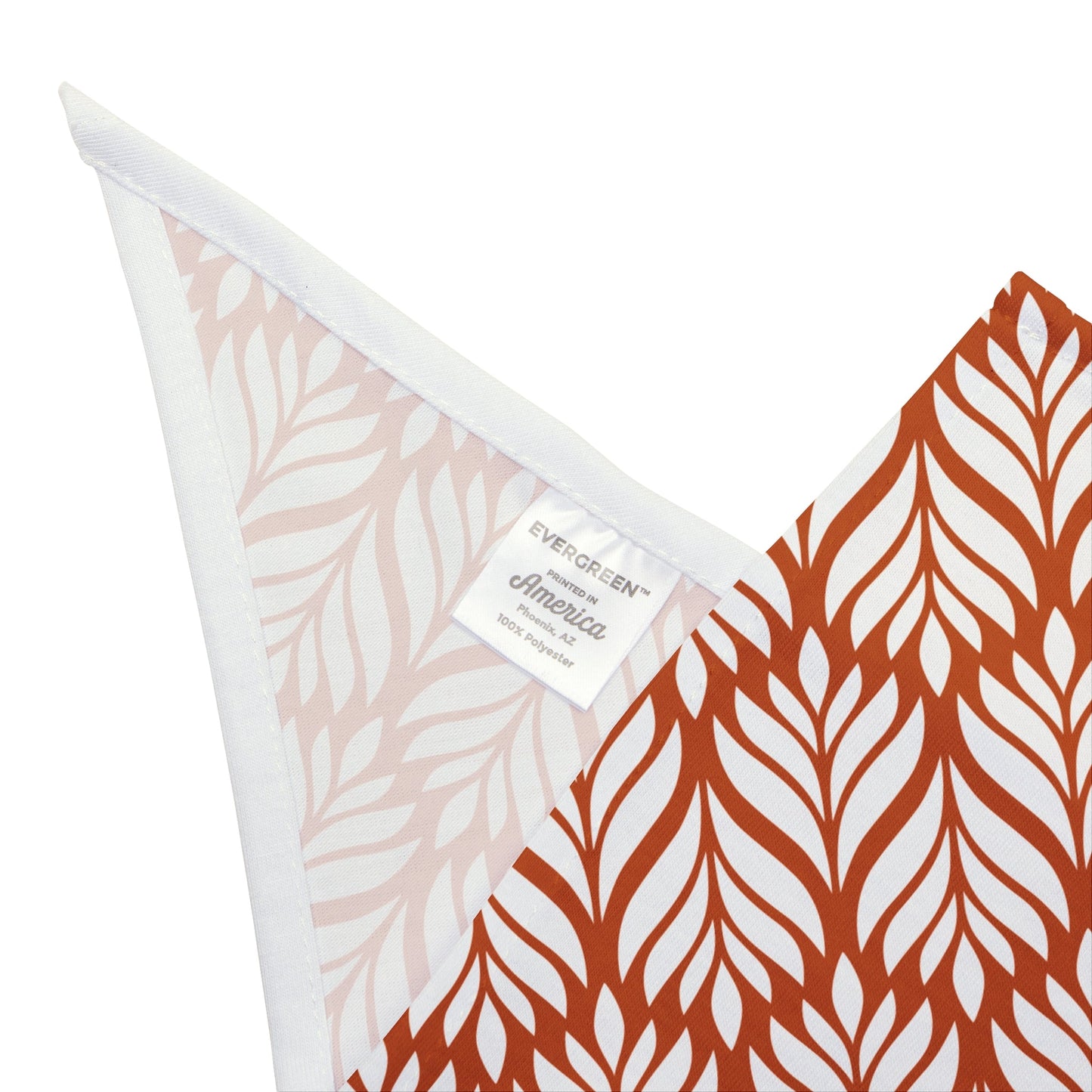 Pet Bandana | Dark Orange & White | Palm