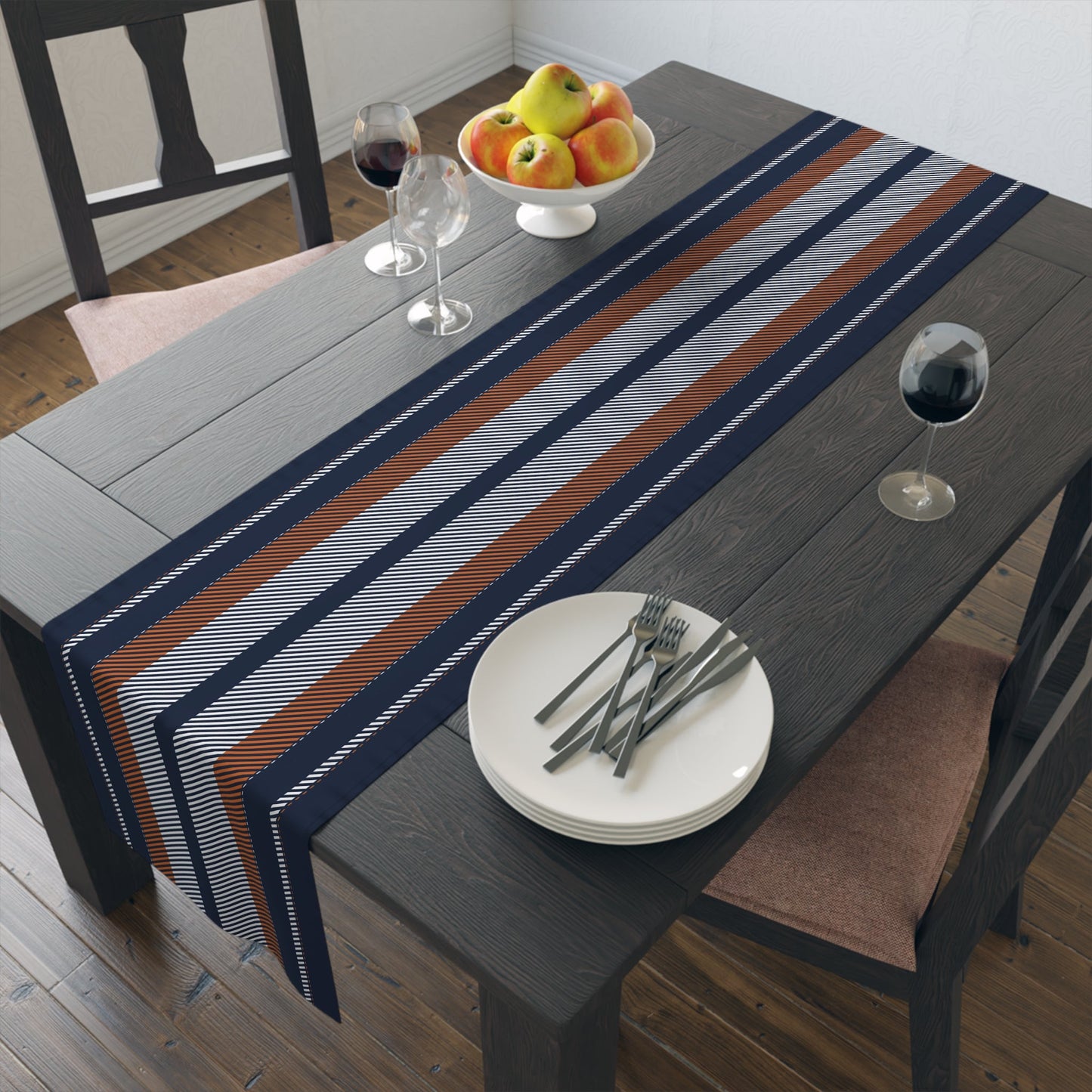 Table Runner | Orange & Blue | Stripe