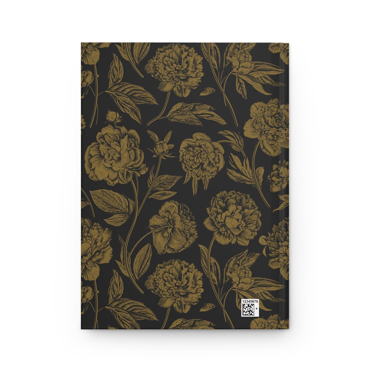 Hardcover Journal | Black & Gold | Peony