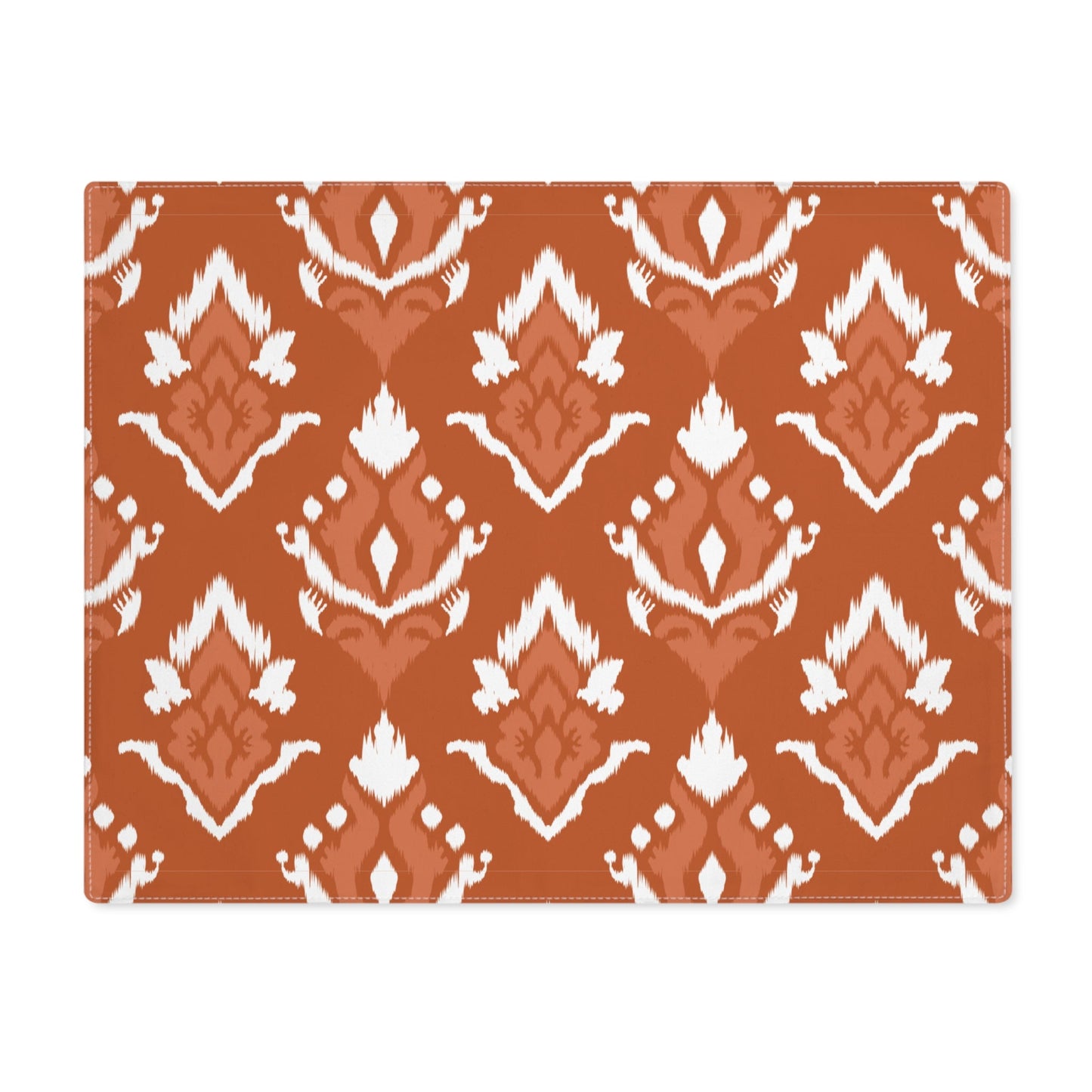 Placemat | Dark Orange & White | Ikat