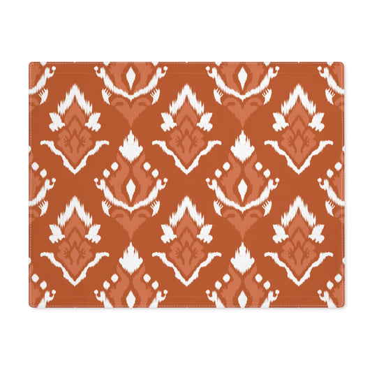 Placemat | Dark Orange & White | Ikat
