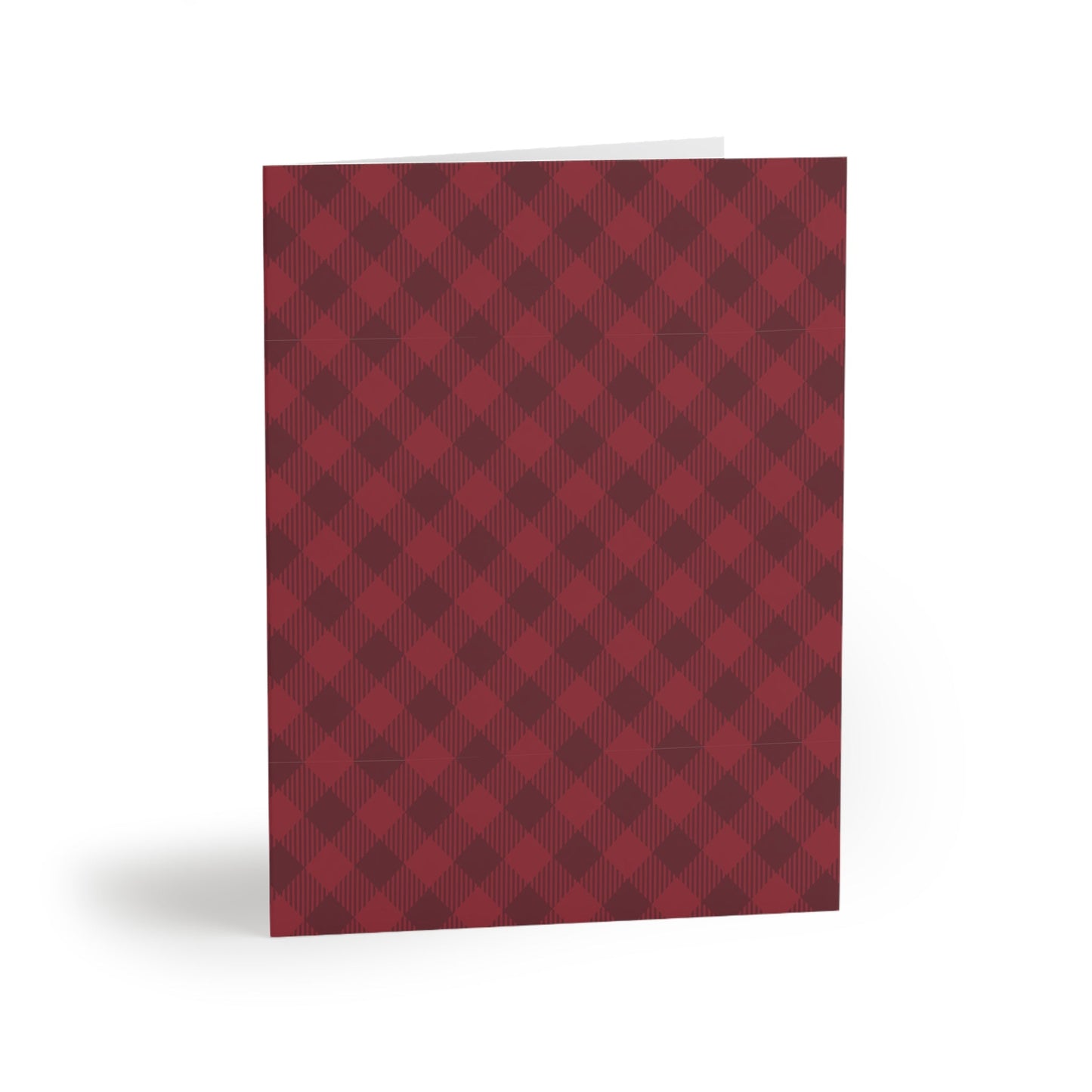 Notecards Set | Maroon & White | Gingham