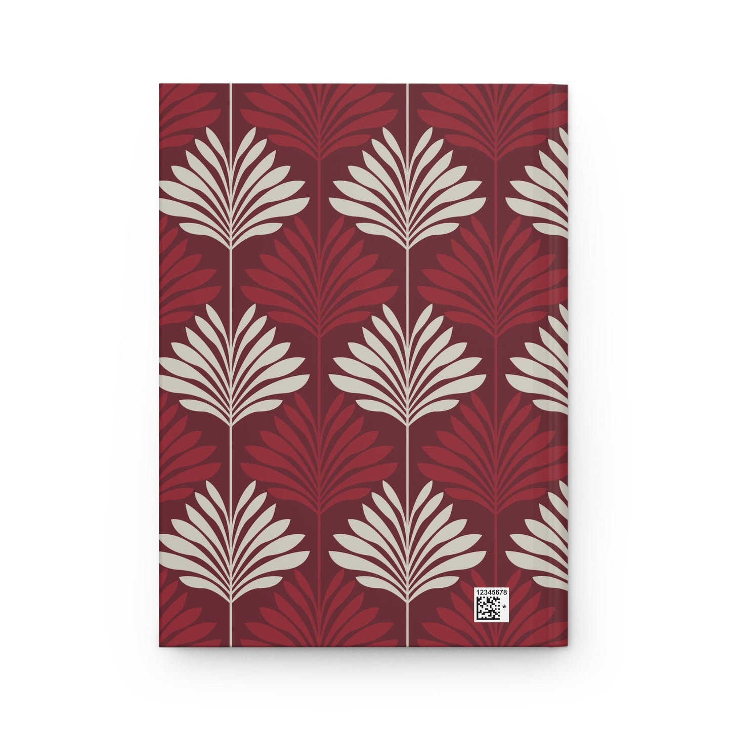 Hardcover Journal | Maroon & White | Deco
