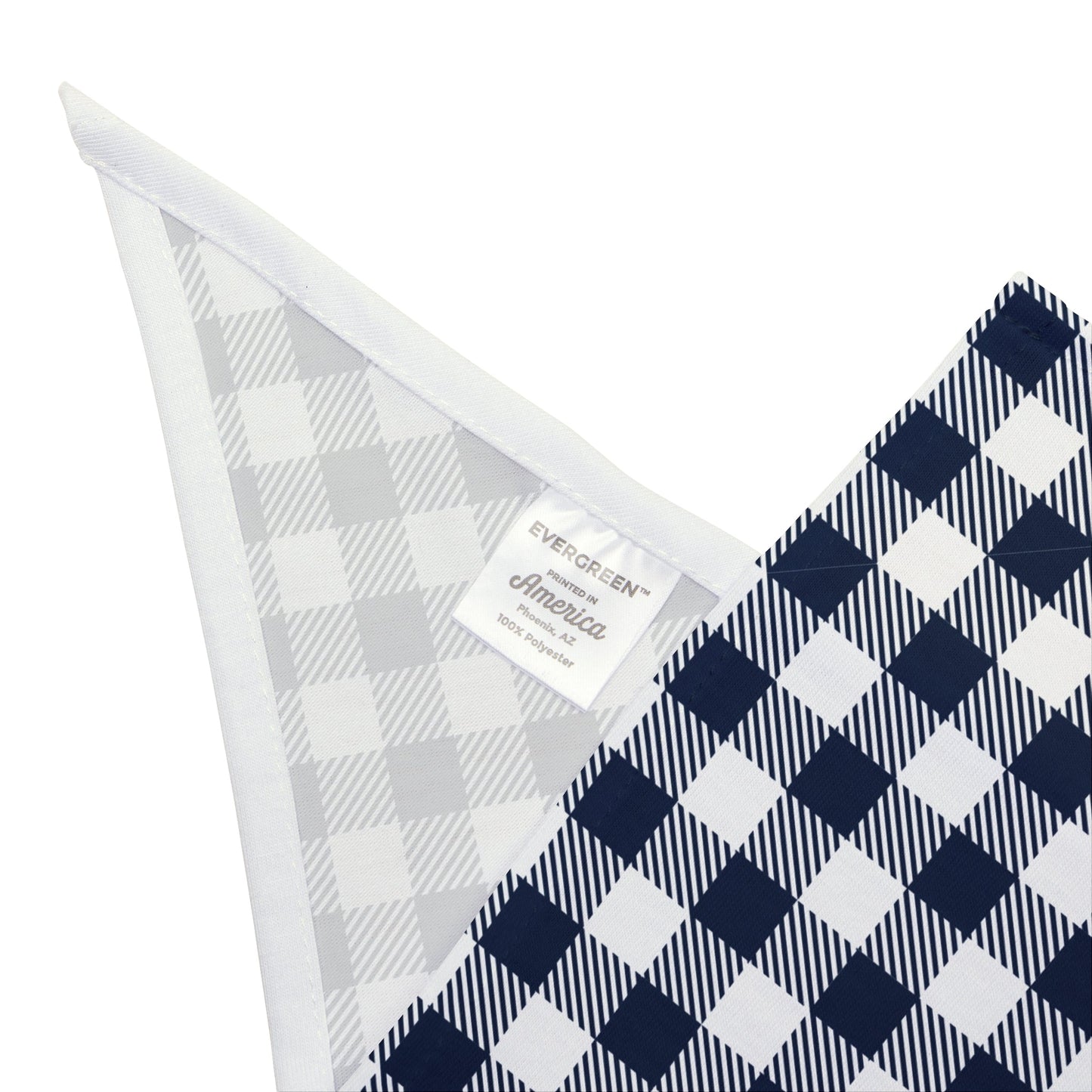 Pet Bandana | Navy & White | Gingham
