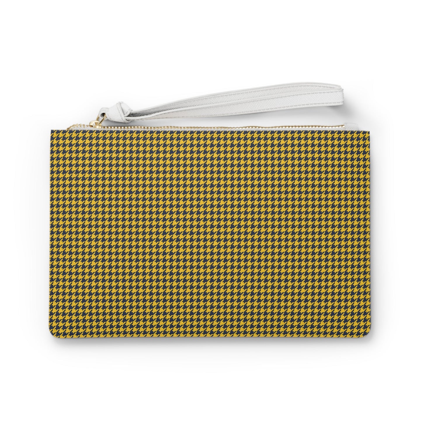 Clutch Bag | Yellow & Blue | Houndstooth