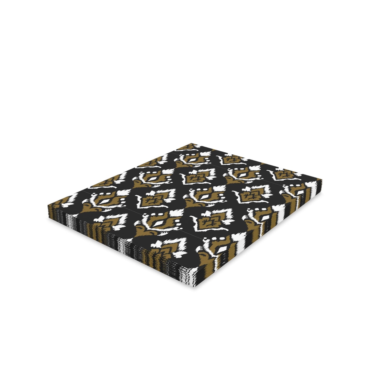 Notecards Set | Black & Gold | Ikat