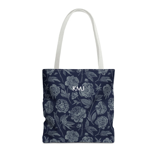 Totes - Personalized | Navy & White | Peony