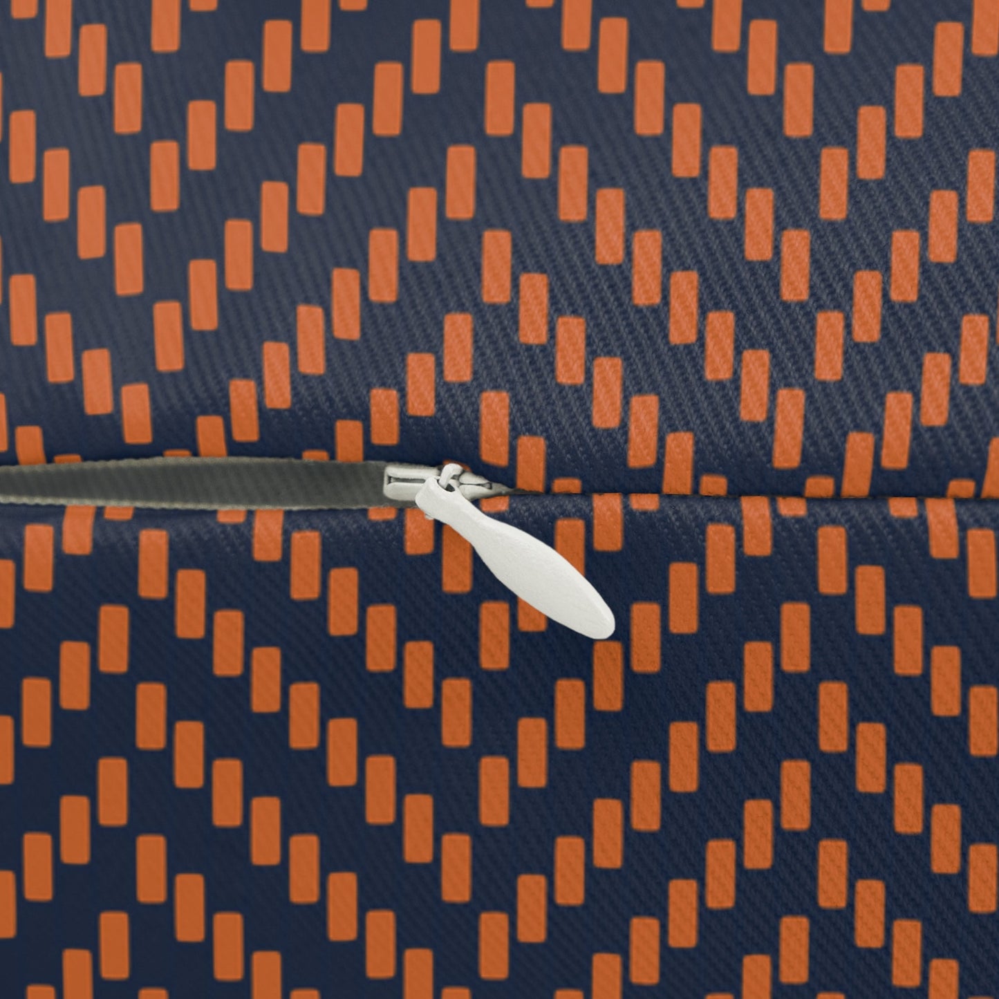 Pillow | Orange & Blue | Herringbone