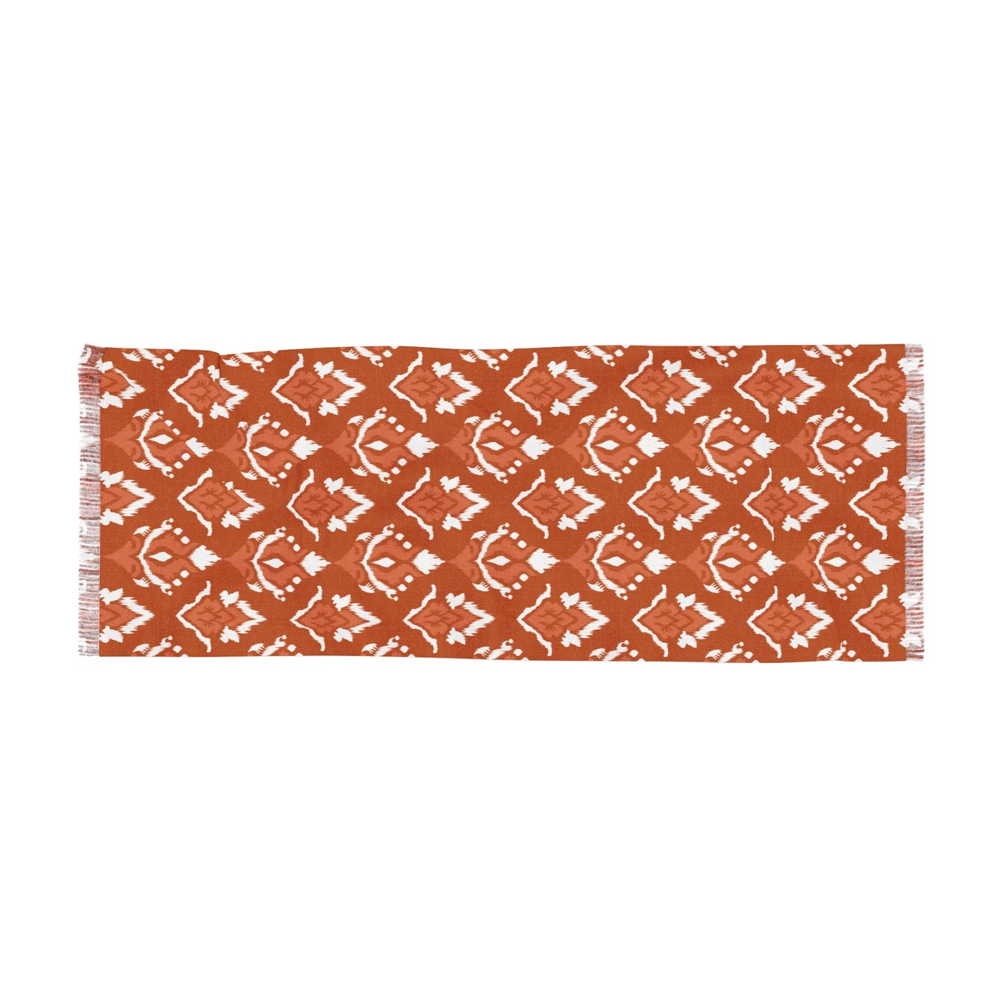 Scarf | Dark Orange & White | Ikat
