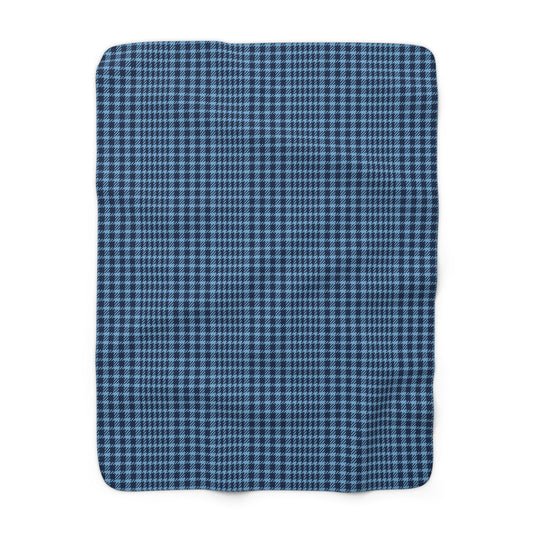 Sherpa Blanket | Light Blue & White | Tweed