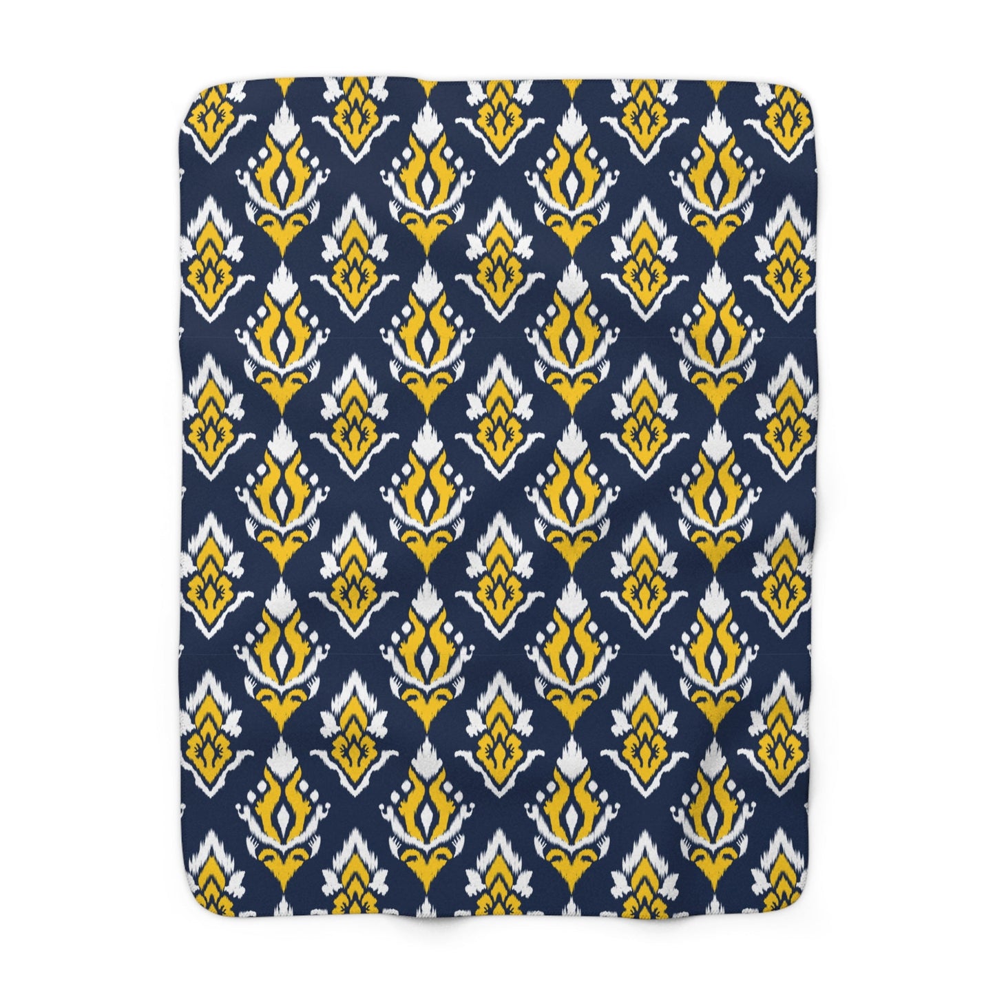 Sherpa Blanket | Yellow & Blue | Ikat