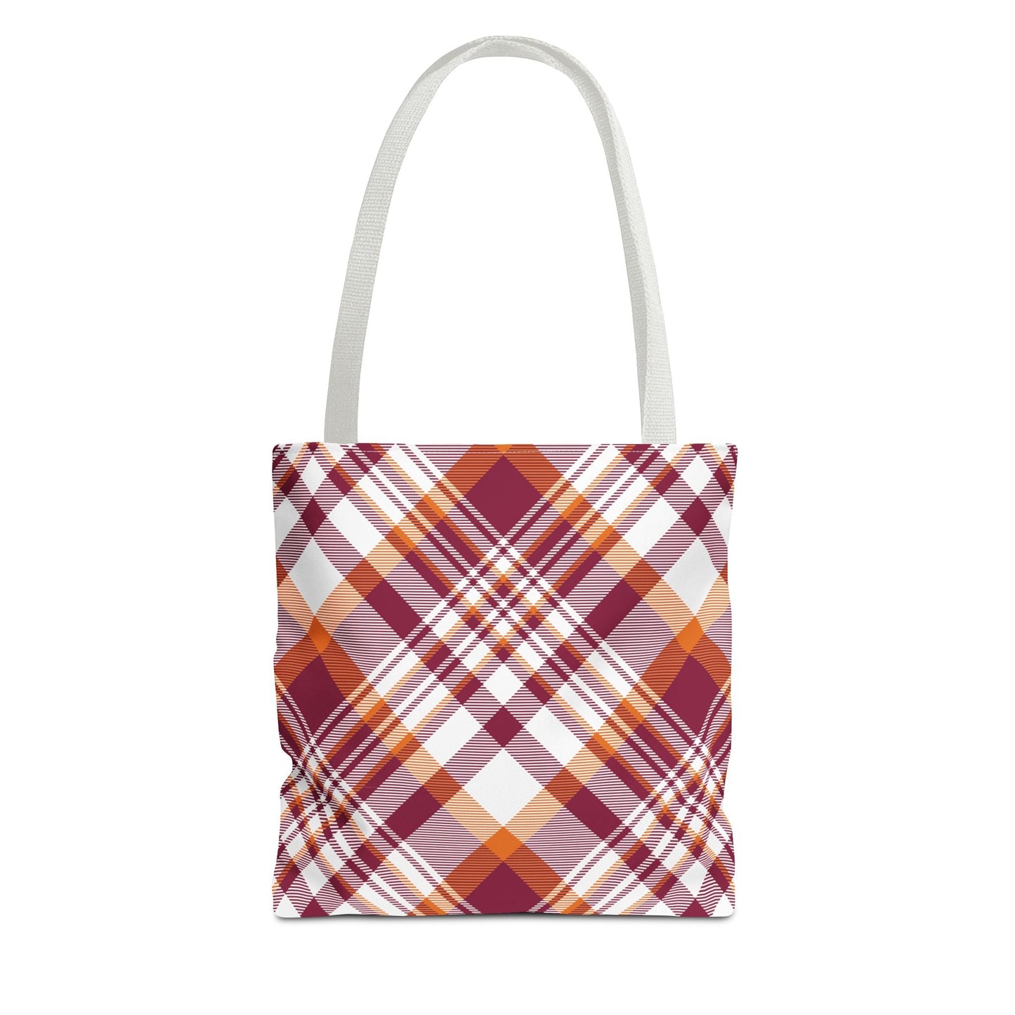 Tote Bags | Maroon & Orange | Tartan