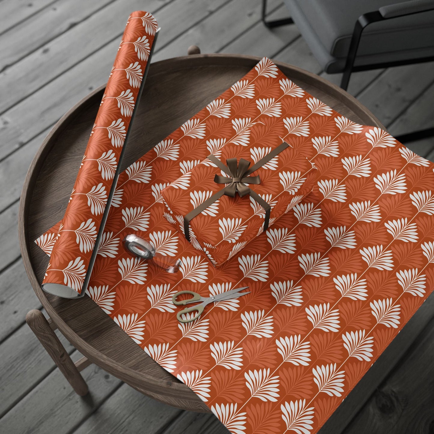 Gift Wrap | Dark Orange & White | Deco
