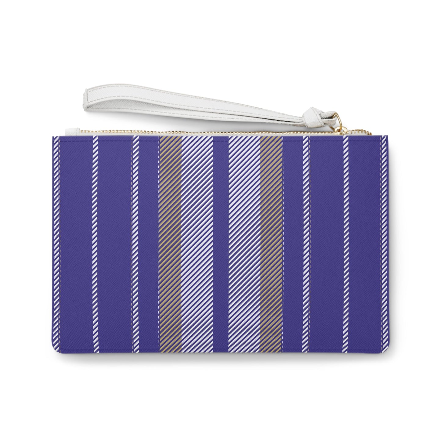 Clutch Bag | Purple & Gold | Stripe