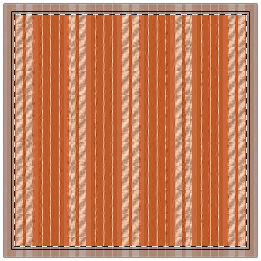 Napkins | Dark Orange & White | Stripe