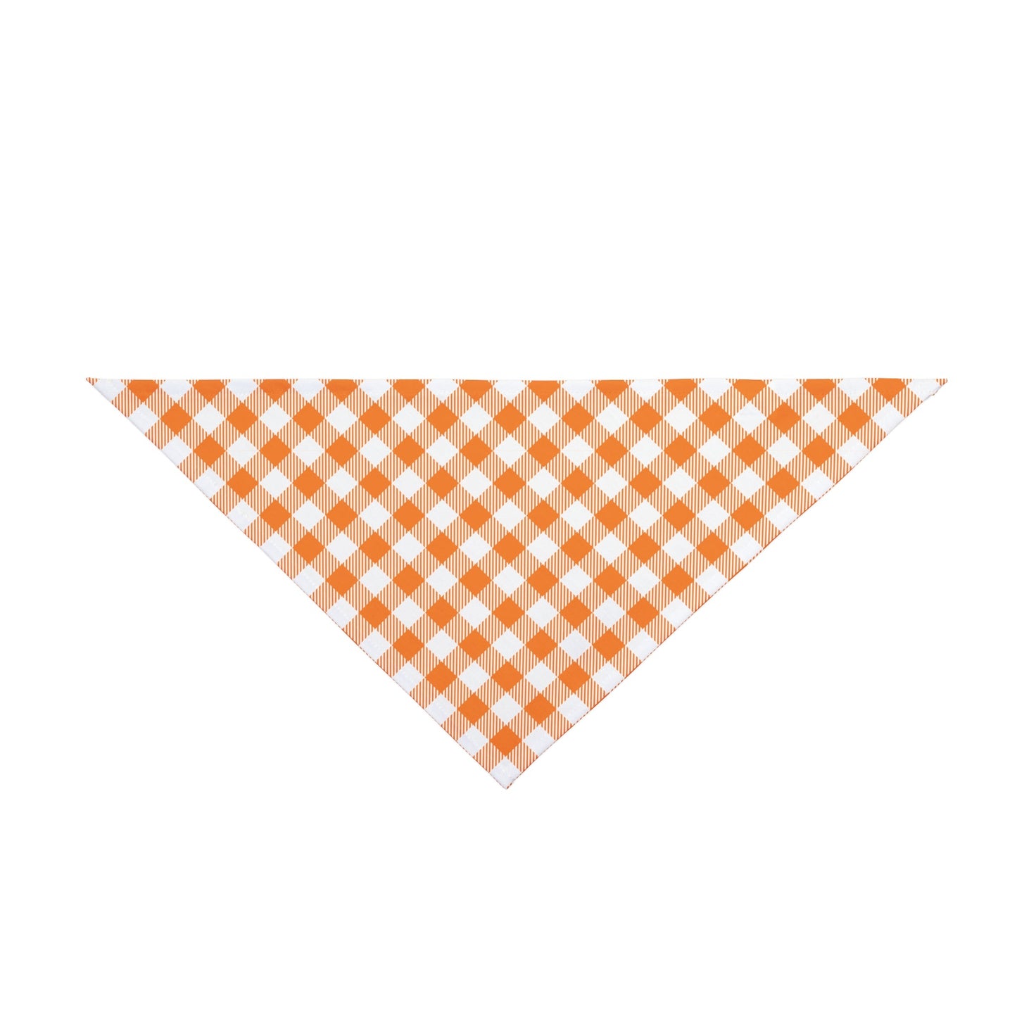 Pet Bandana | Orange & White | Gingham