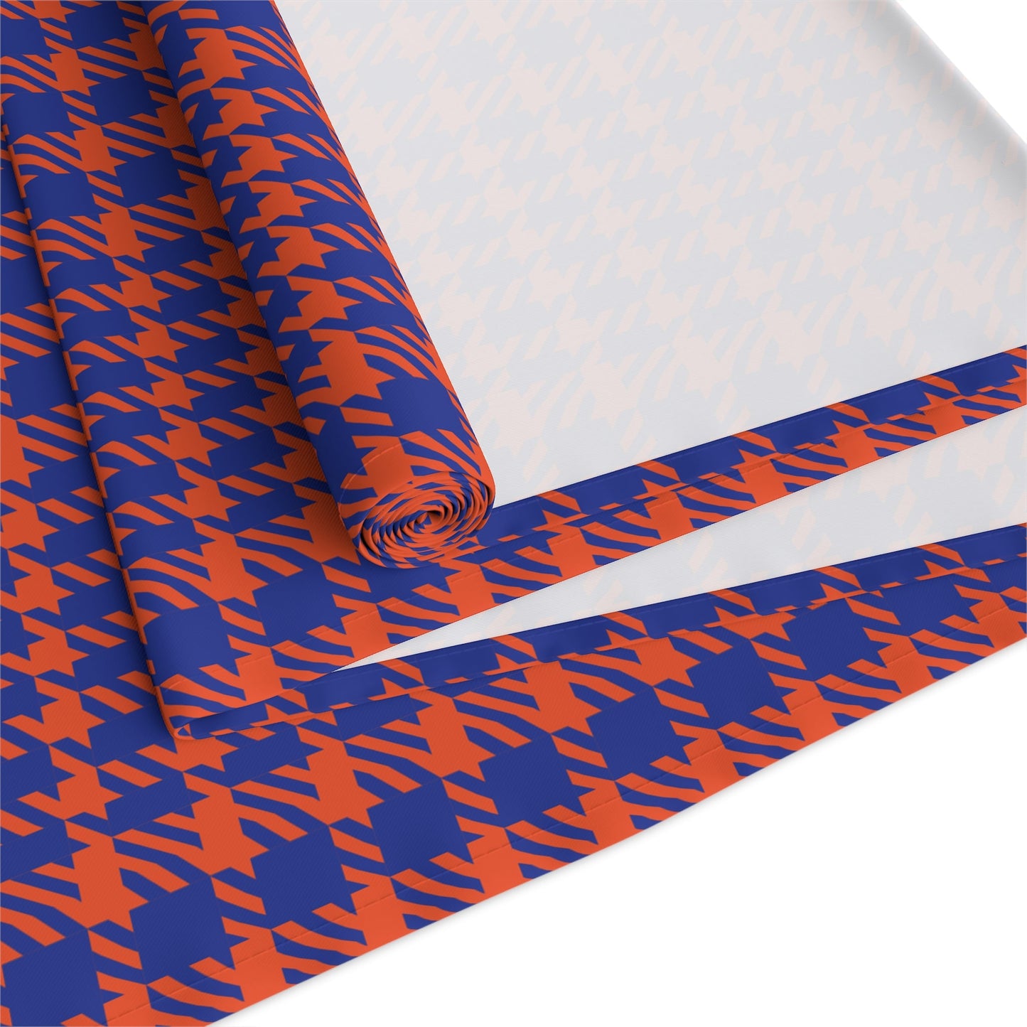 Table Runner | Bright Blue & Orange | Tweed