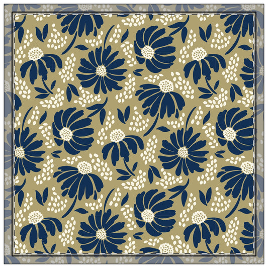 Napkin 4-set | Blue & Gold | Bellis
