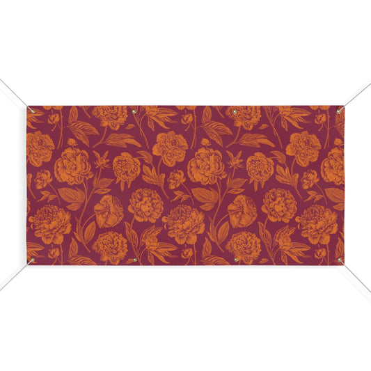 Banner | Maroon & Orange | Peony