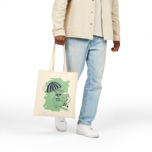 Canvas Tote | Raccoon Umbrella