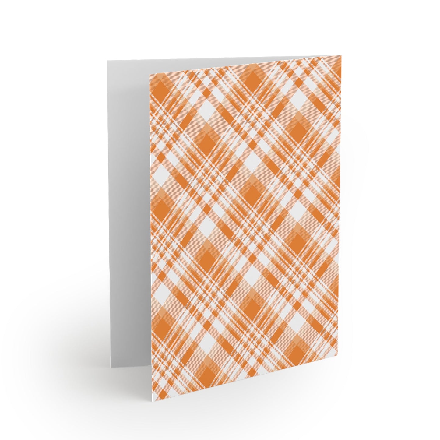 Notecards Set | Orange & White | Tartan