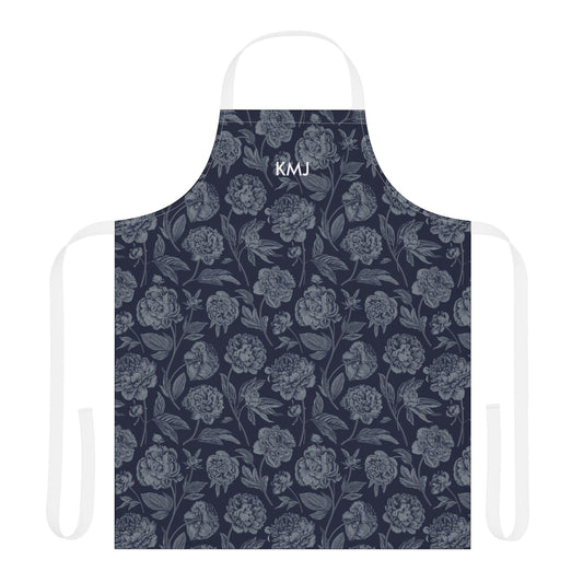 Apron - Personalized | Navy & White | Peony